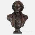 New Design Casting Bronze Beethoven Bust Statue Sculpture